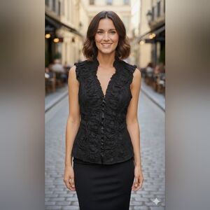 Elegant Black Sleeveless Top